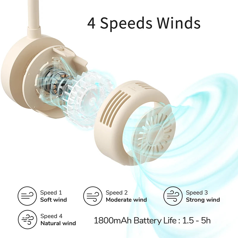 LuméWave portable handheld fan foldable