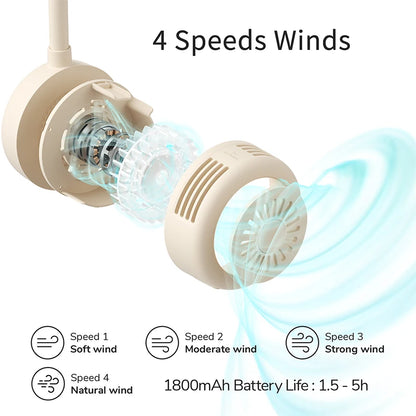 LuméWave portable handheld fan foldable