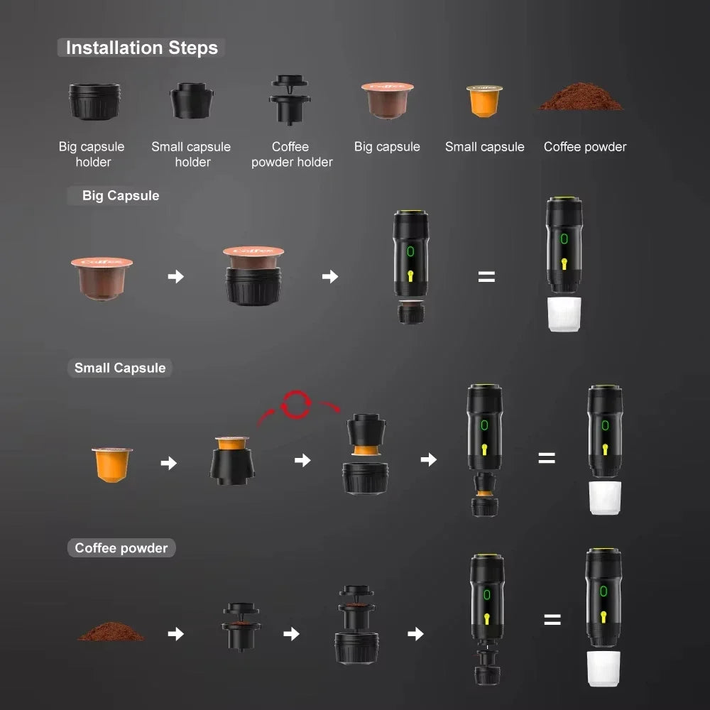 LuméEspresso draadloos espresso maker travel