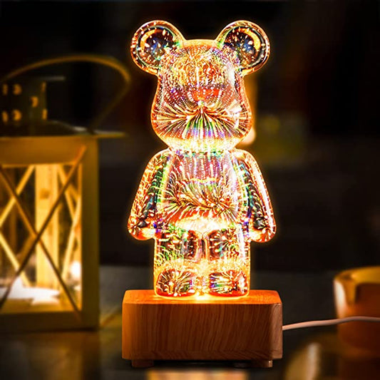 GlowBear 3D Vuurwerk Nachtlamp
